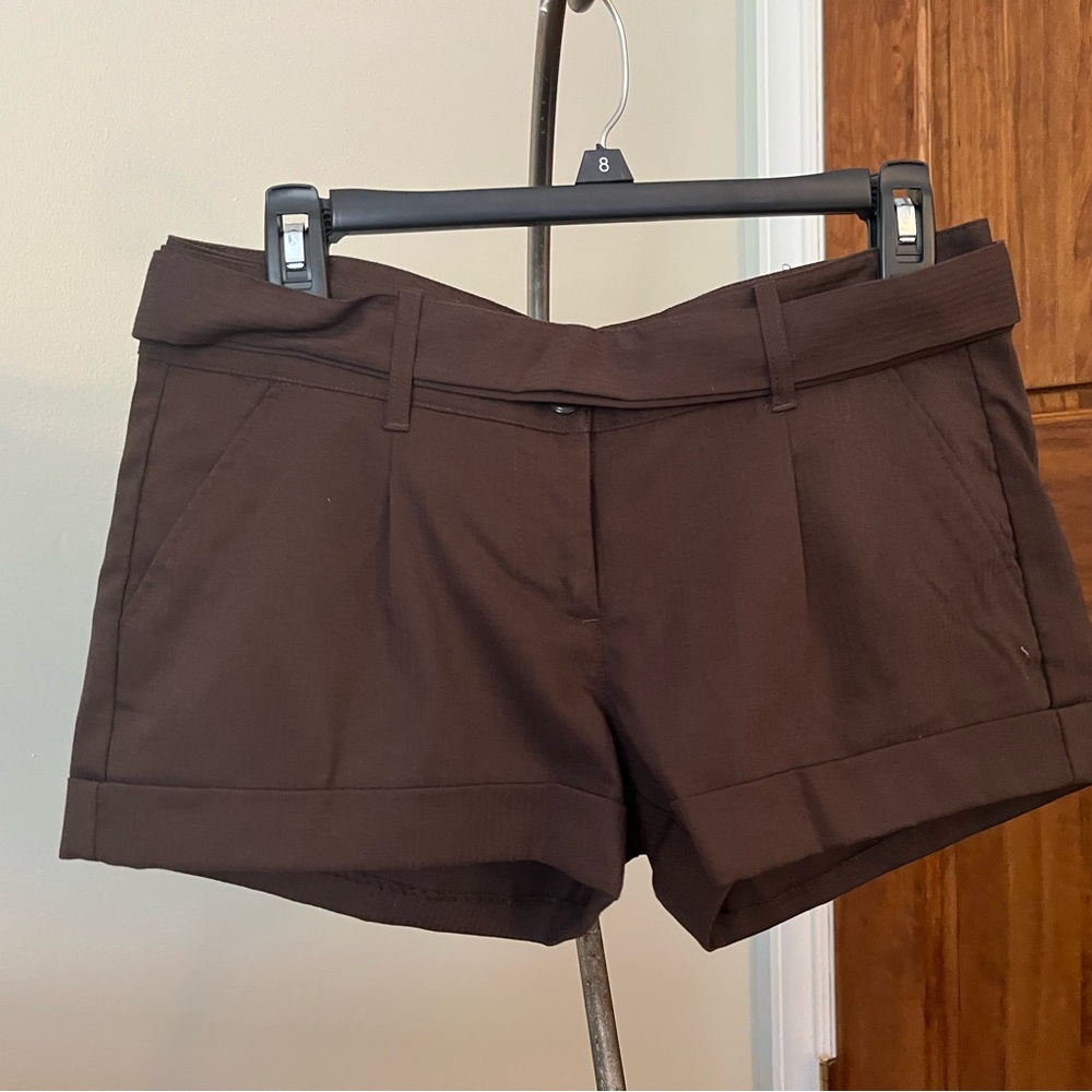 Candie's Brown High Waist Tailored Shorts